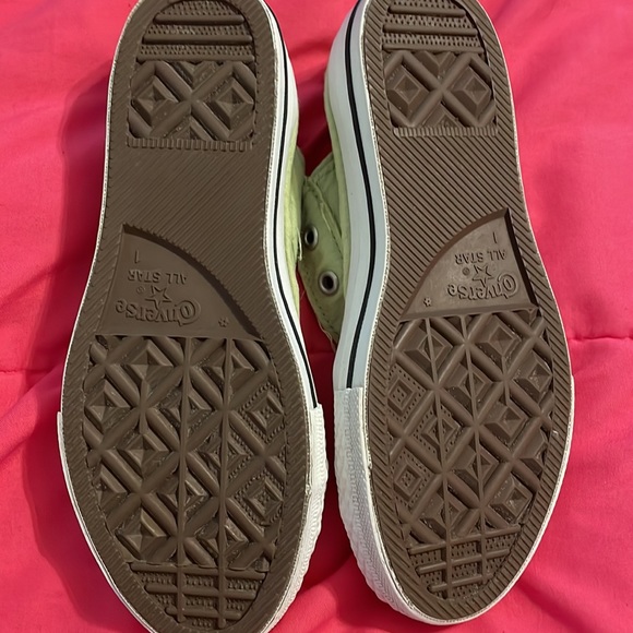 CONVERSE ALL STAR  LIME GREEN SLIP ON SNEAKER - Picture 5 of 6